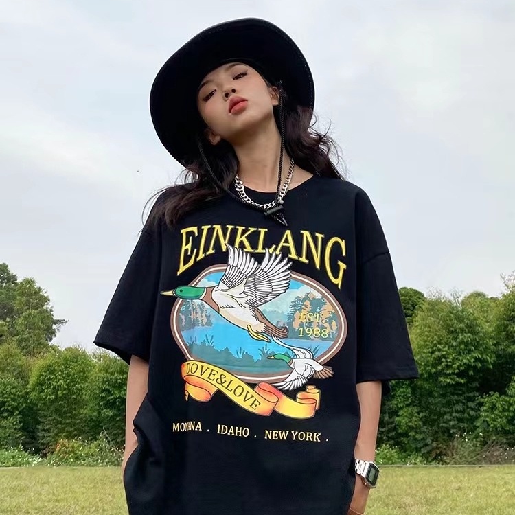 Áo Thun Ngắn Tay Oversize In Họa Tiết Vintage Theo Phong Cách Hip Hop Dành Cho Nam / Nữ / Size S-3XL