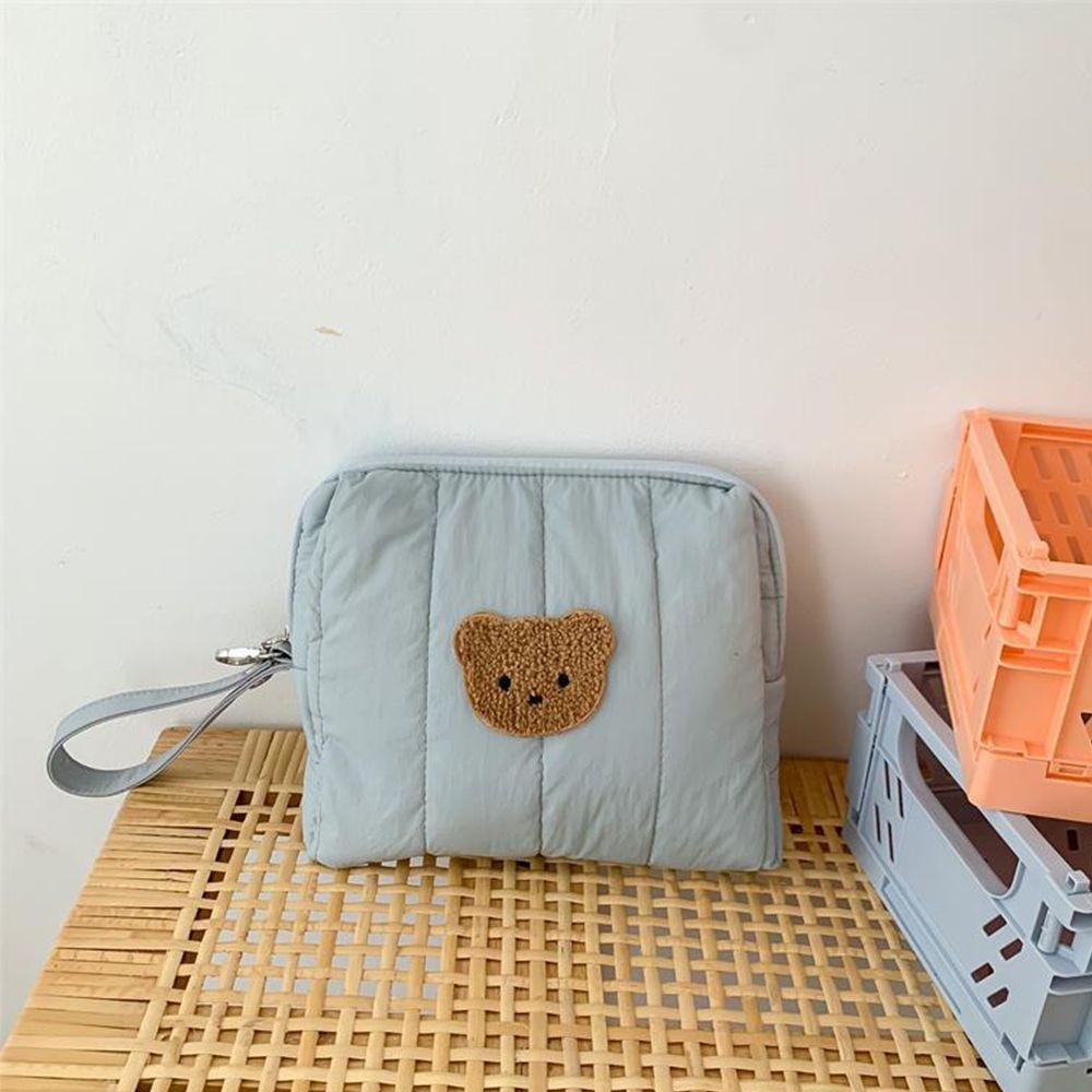 Túi Đựng Đồ Treo Xe Đẩy Em Bé Thêu Hình Gấu Dễ Thương
