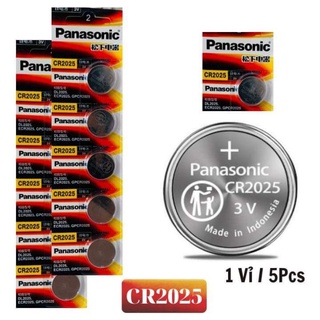 Vỉ 5 viên pin nút/pin cmos panasonic 3v cr2025
