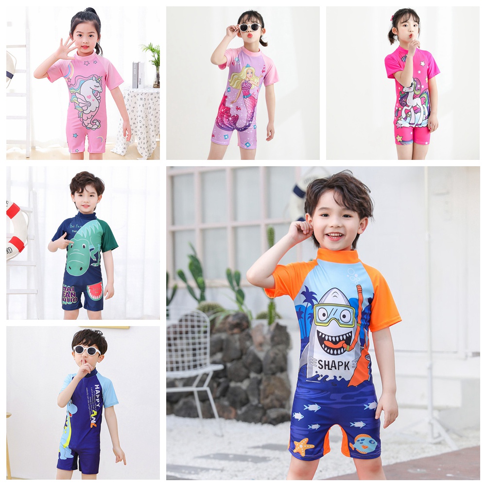 Bộ Đồ Bơi Một Mảnh In Họa Tiết Hoạt Hình Siêu Anh Hùng Cho Bé Trai Gái 3-12 Tuổi