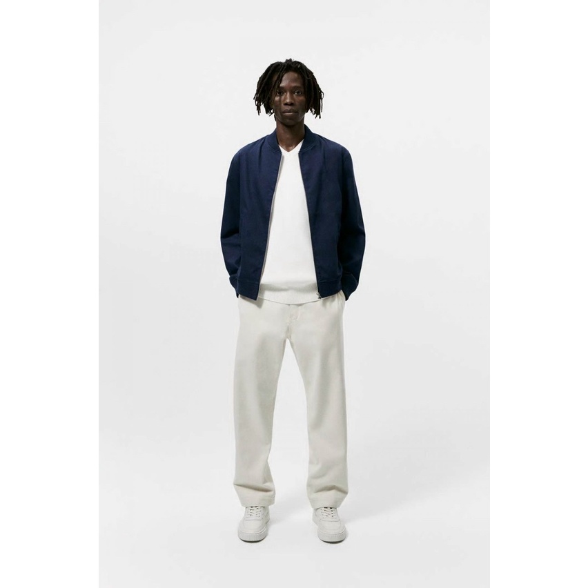 Áo bomber nam vải pique