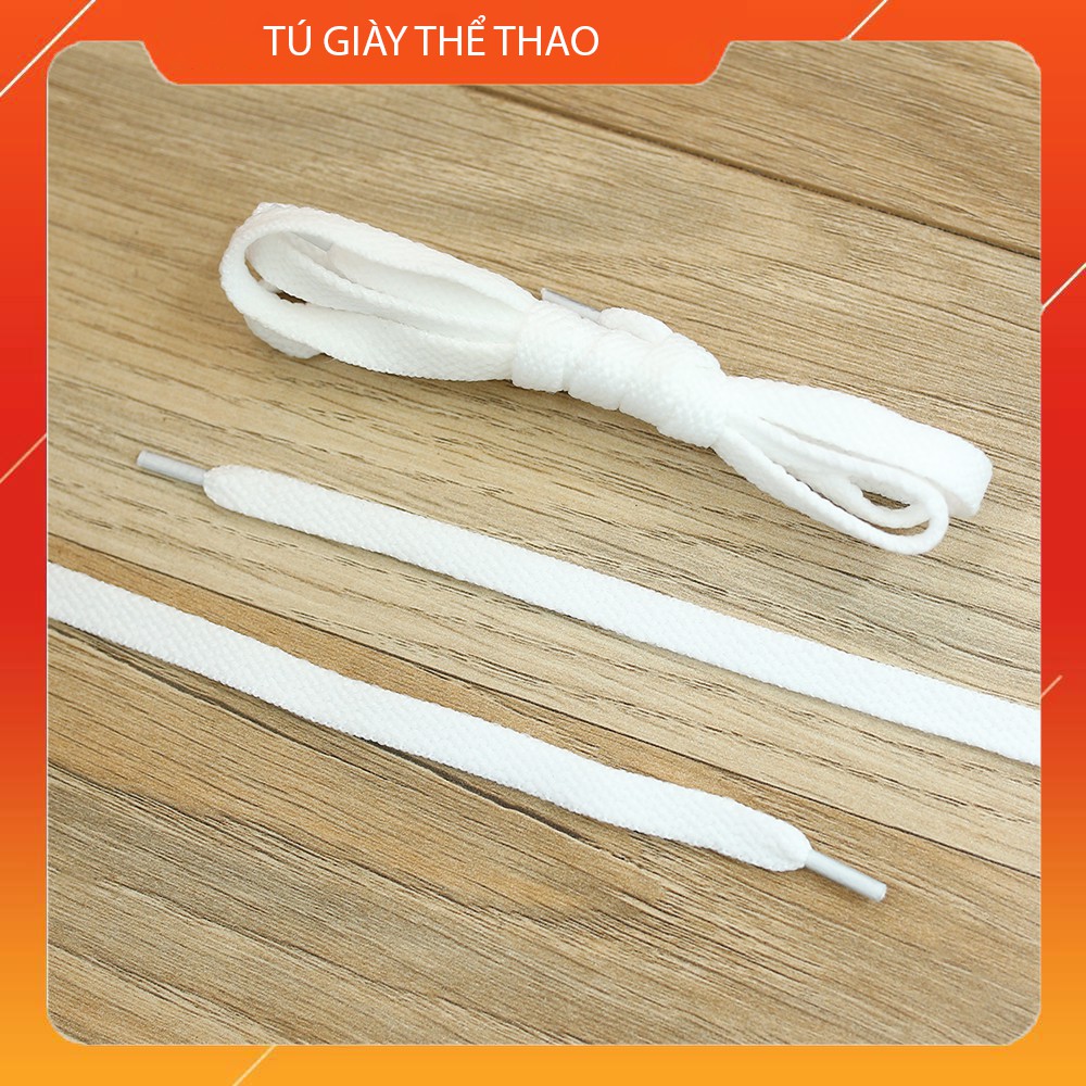 [ 1 Cặp ] Dây Giày Thể Thao Màu Trắng bản nhỏ 1m2