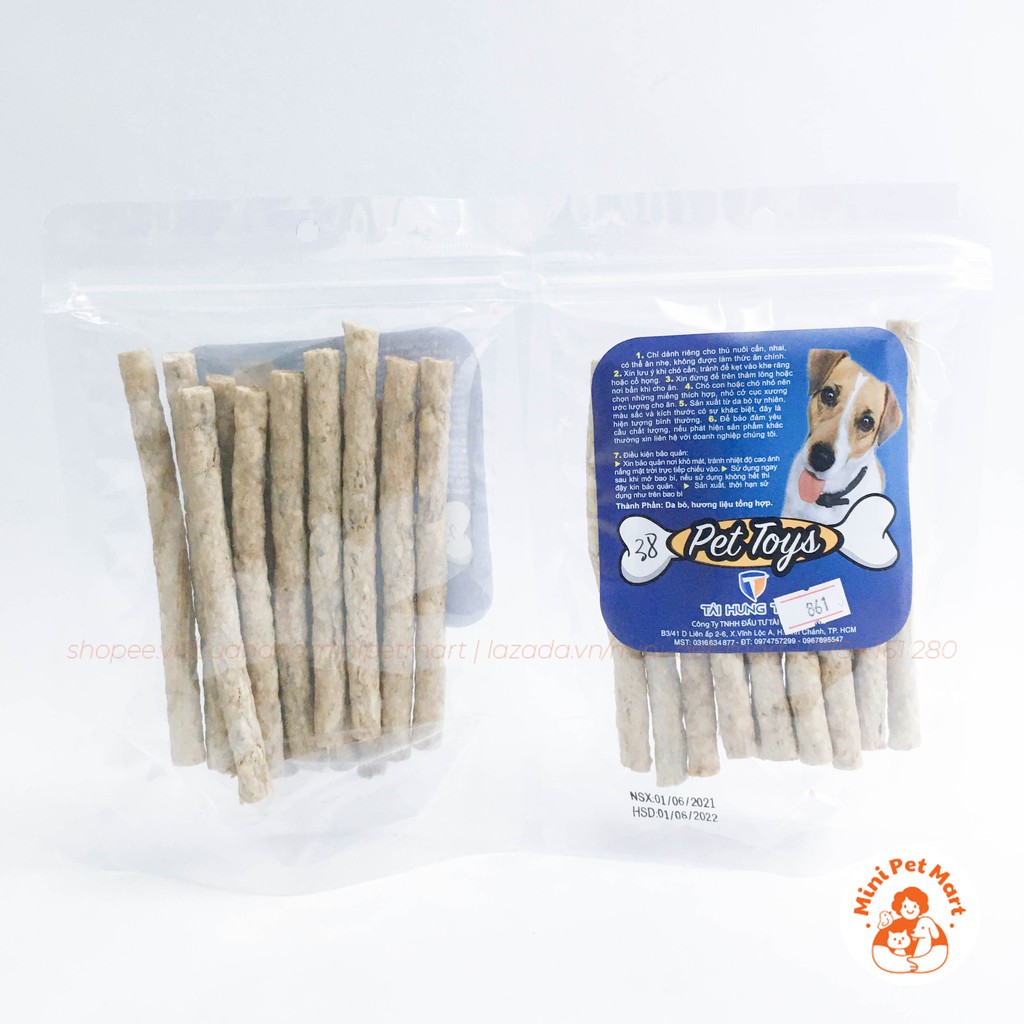 Xương gặm da bò TÀI HƯNG THỊNH 861  - bánh xương, snack, bánh thưởng, xương gặm cho chó
