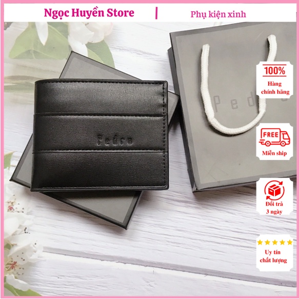 🎁𝐓𝐚̣̆𝐧𝐠 𝐡𝐨̣̂𝐩+𝐭𝐮́𝐢🎁 Ví Da Nam Pedro Cao Cấp- Bóp Nam Hàng Hiệu Sang Trọng, Lịch Sự, Quà Tặng Đẳng Cấp MS01