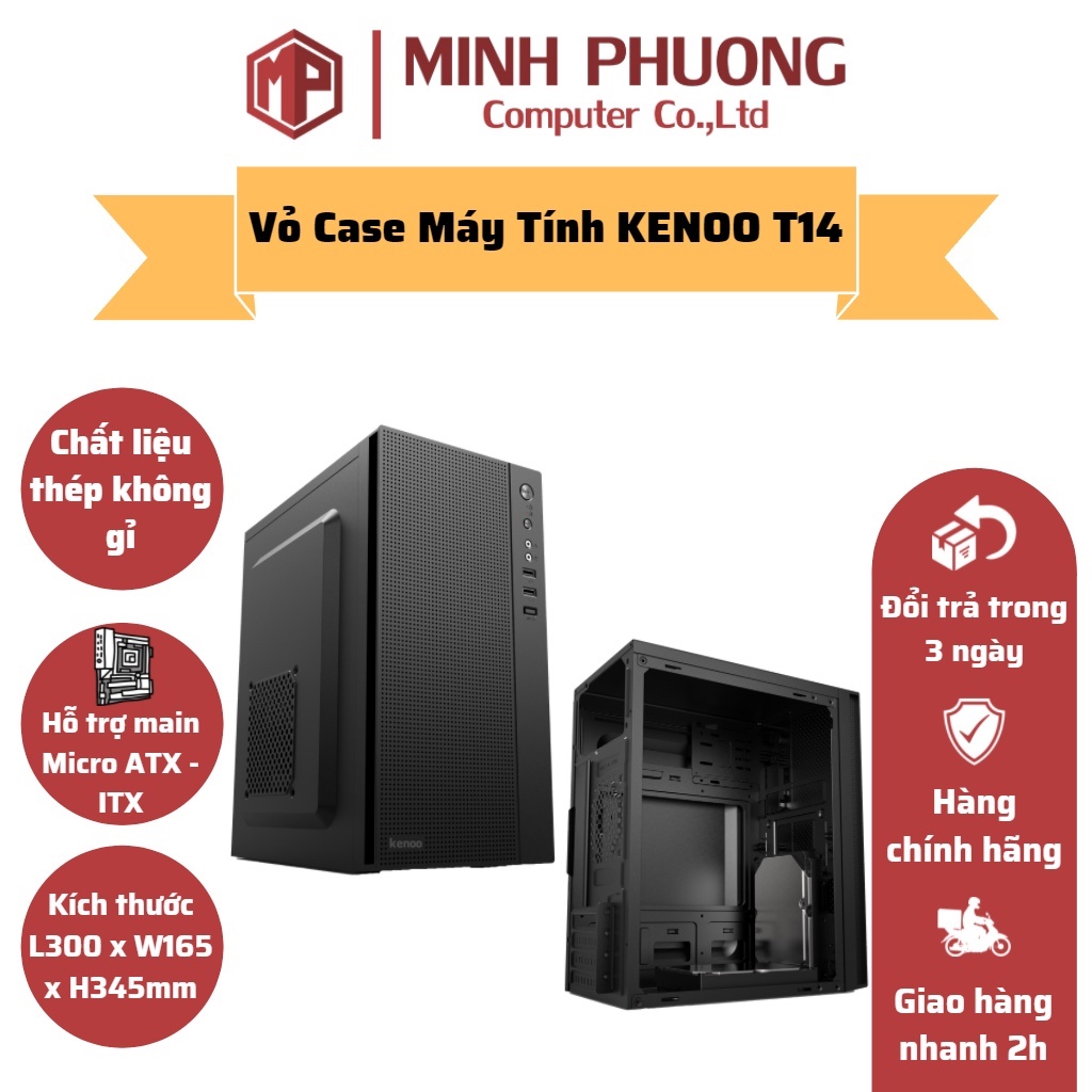 Vỏ case máy tính KENOO T14 - MATX | BigBuy360 - bigbuy360.vn