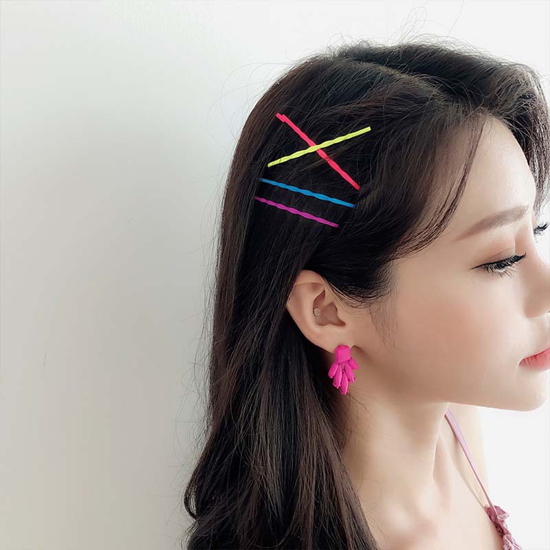 Set 10 Kẹp tóc tăm xước Nhiều Màu Hàn Quốc