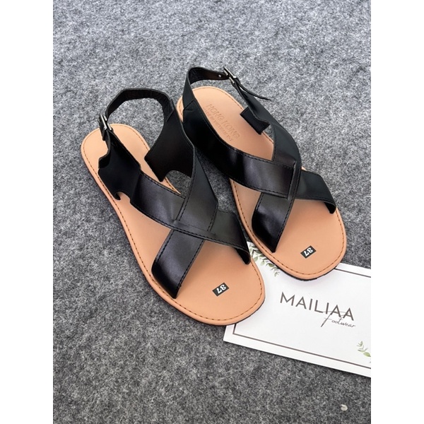 Sandal quai chéo MAILIAA mã MOI chất da đi mềm