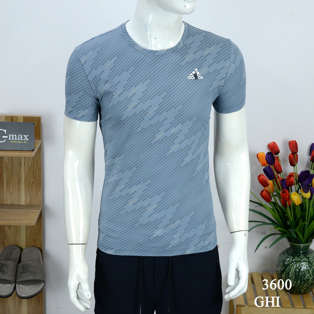 Áo phông nam thể thao adidas cao cấp mùa hè cộc tay cổ tròn chất thun lạnh mã 3600