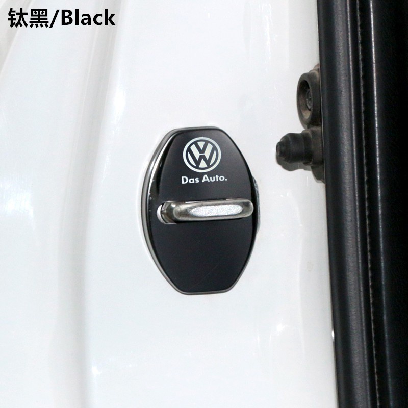 Bộ 4 Miếng Dán Logo Volkswagen Bảo Vệ Khóa Cửa Xe Hơi