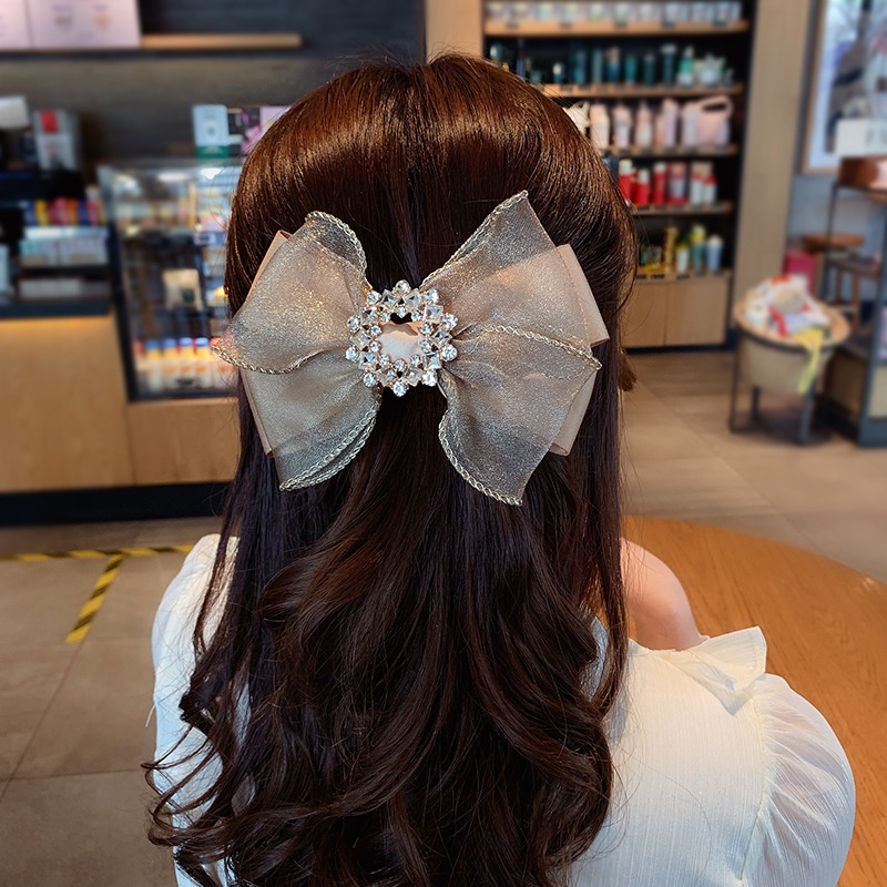 Dây Buộc Tóc Thắt Nơ Cỡ Lớn Phong Cách Hàn Quốc Xinh Xắn Cho Nữ
