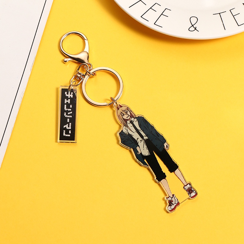 Móc Chìa Khóa Hình Nhân Vật Hoạt Hình Nhật Bản YB2 Chainsaw Man Denji Makima Power BY2