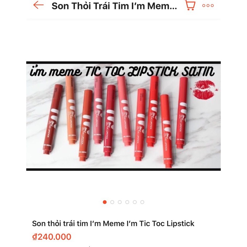 Son thỏi trái tim I'm Meme I'm Tic Toc Lipstick