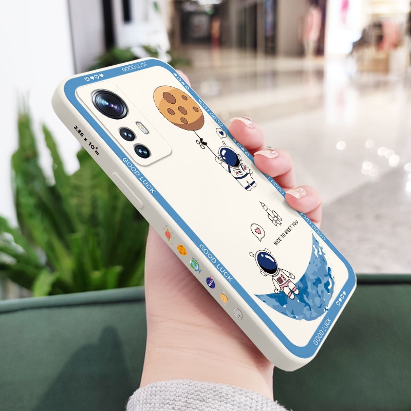 Ốp Điện Thoại Hình Phi Hành Gia Mặt Trăng Cho Xiaomi Mi 12 12X 12S 11 Pro Lite Ultra 11Lite