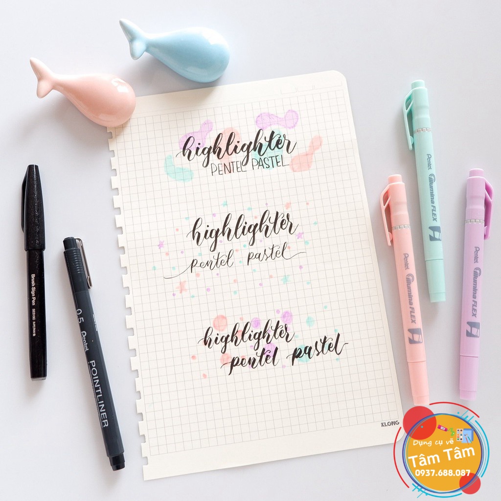 [ TÂM TÂM ]-Bút Dạ Quang 2 Đầu Pentel Màu Pastel/ Pentel Pastel Highlighter -