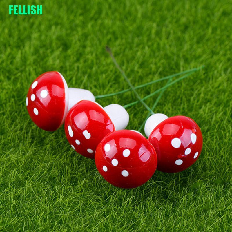 Mô Hình Cây Nấm Mini Nhiều Màu Trang Trí Vườn
