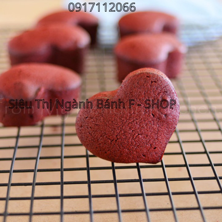 Khay nhôm trái tim, đế rời làm bánh xinh xắn, đáng yêu