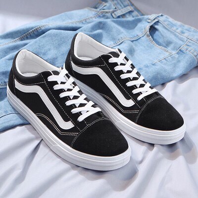 Giày thể thao nam nữ vans old skool đen trắng thời trang, giày giá rẻ mẫu mới,