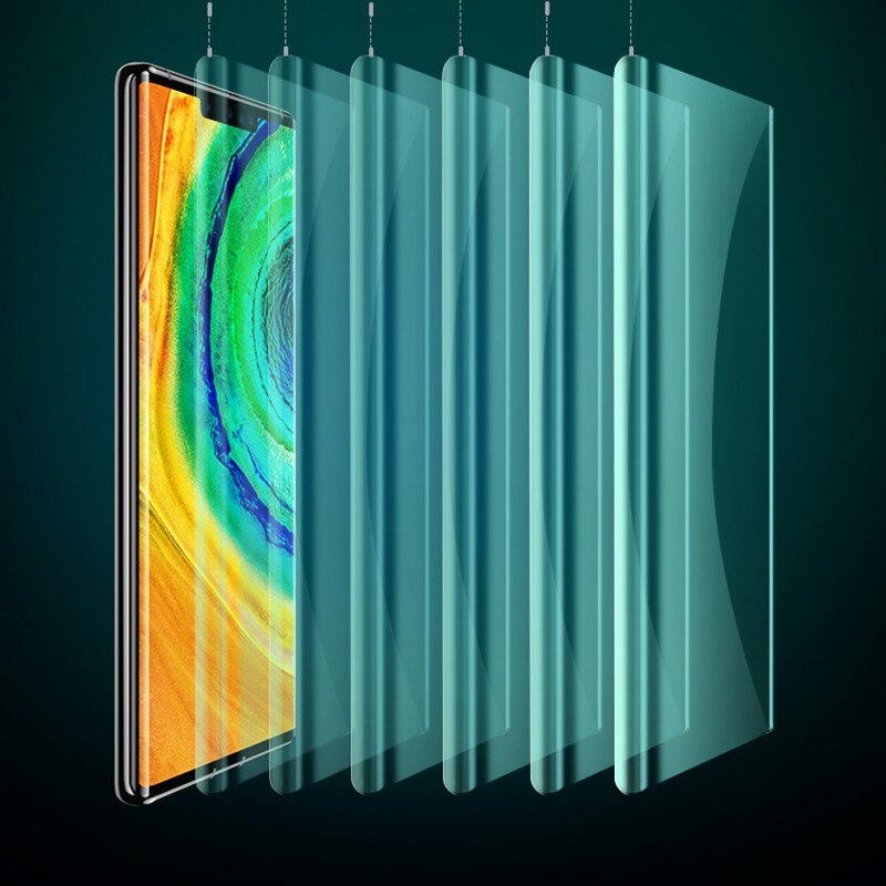 Kính cường lực toàn màn hình keo UV cho Huawei Nova 10 SE 9 8 7 Mate 50 40 30 P60 P50 P40 P30 Pro Plus Pro+ 5G 4G 2023