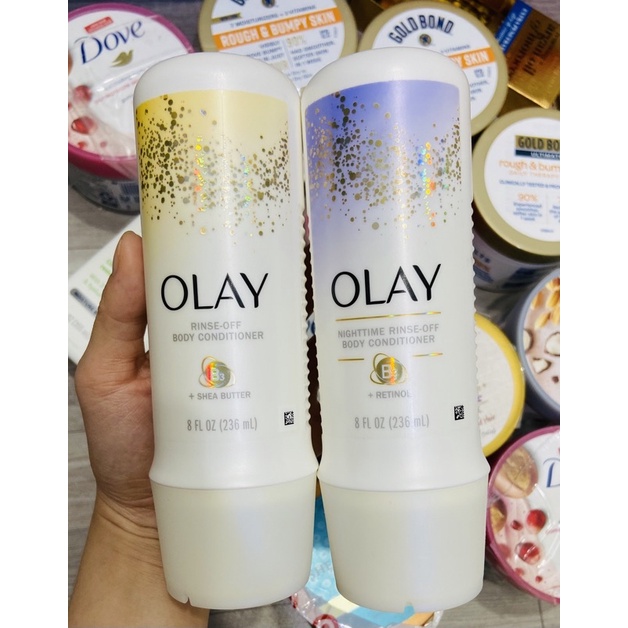 KEM XẢ BODY OLAY NIGHTTIME RINSE OFF BODY CONDITIONER 236ML