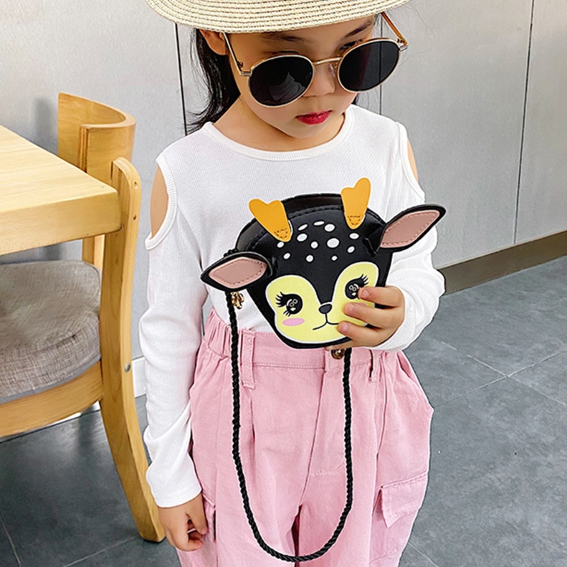 Túi Da Pu Đeo Chéo Mini In Họa Tiết Động Vật Dành Cho Bé