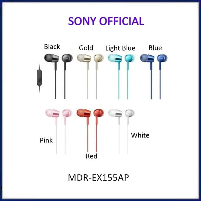 Tai Nghe 840kij Sony Mdr-Ex155Ap - 57ryur67r Chính Hãng Kèm Mic