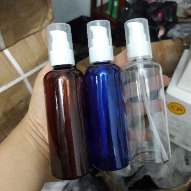 (100 - LỌ) CHAI NHỰA TRONG XUỐT + VÒI XỊT : 100ml 50ML 30ML