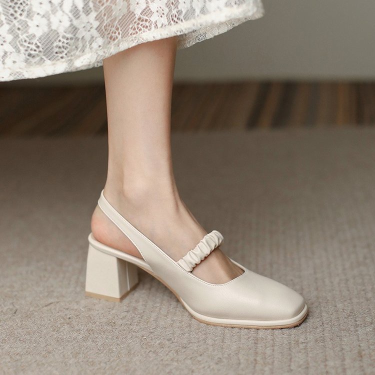 Giày Cao Gót Mũi Vuông Thiết Kế Mới Thời Trang Mùa Xuân Hè Dành Cho Nữ 2022