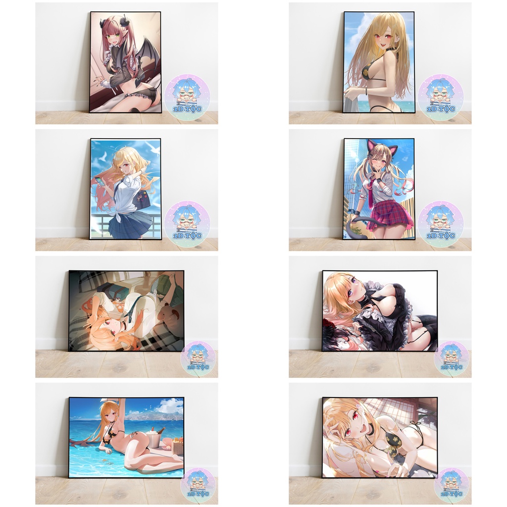 TRANH POSTER A3 DÁN TƯỜNG KITAGAWA MARIN (10) ANIME MANGA MY DRESS-UP DARLING - 2D TỘC SHOP