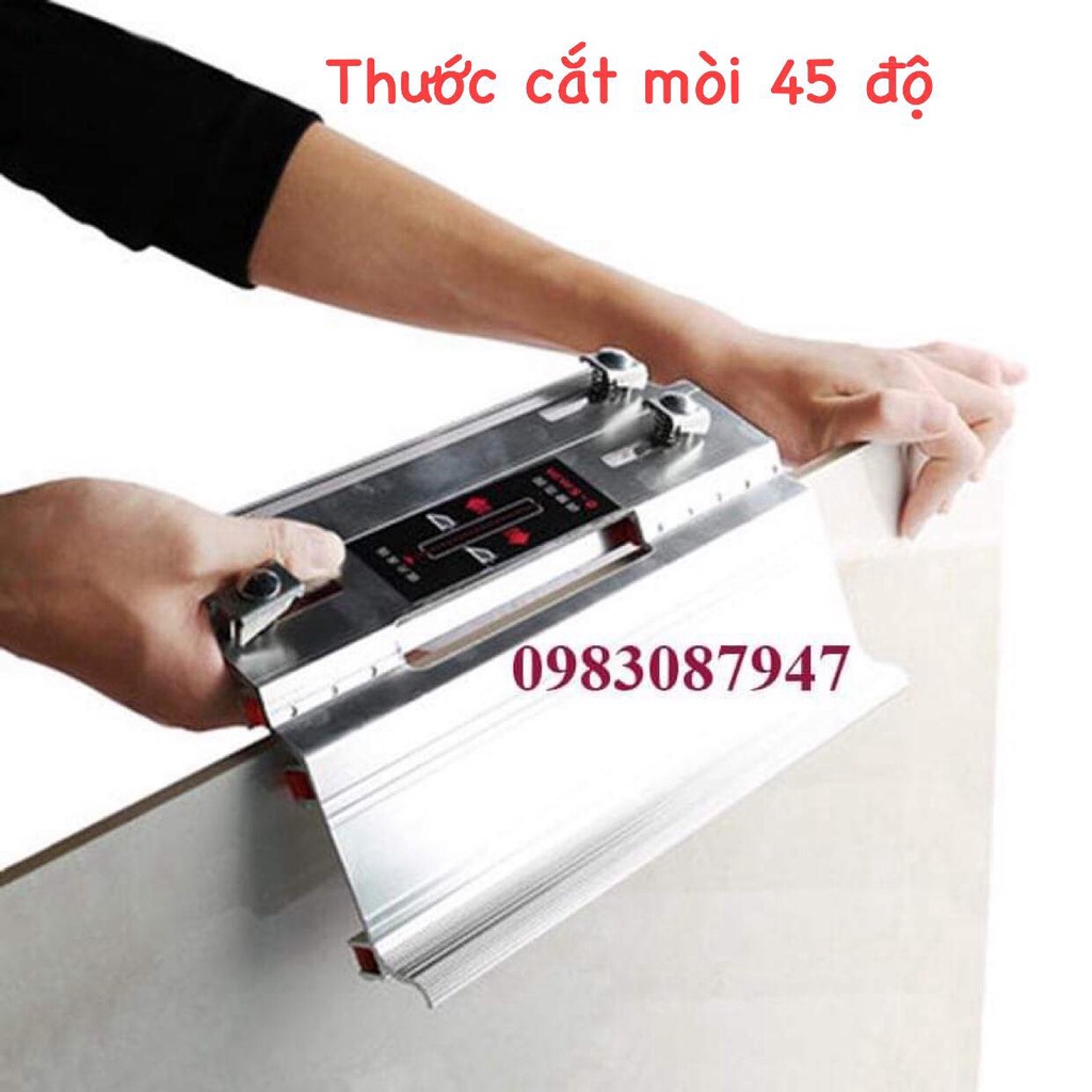 Bàn cắt mòi gạch men dụng cụ cắt clip cạnh 45 độ chân đế bàn cắt mòi cắt vát cạnh