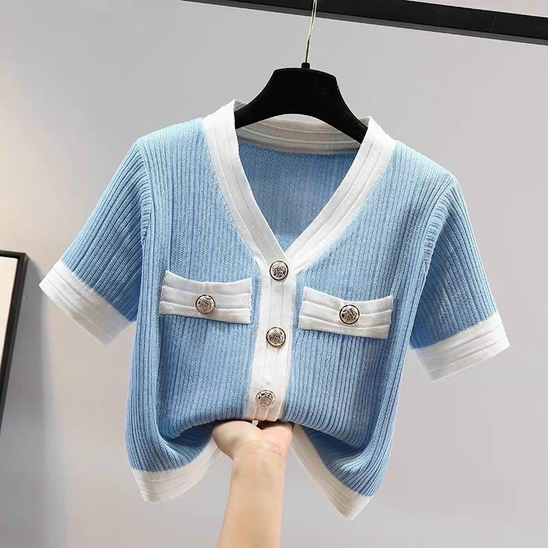 Áo len kiểu viền xinh
