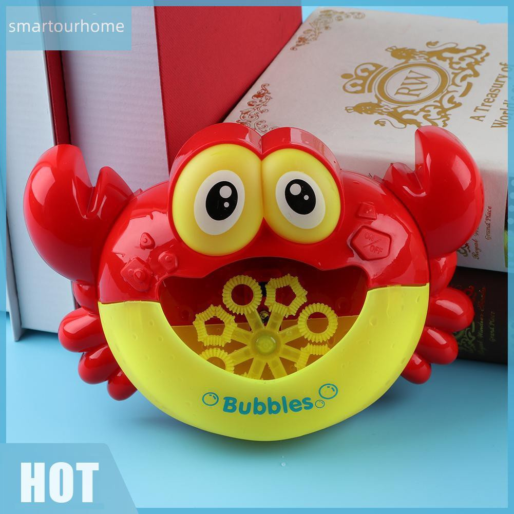 Smartourhome Electric Crab Bubble Machine Bathtub Bubble Maker Light Music Baby Bath Đồ chơi