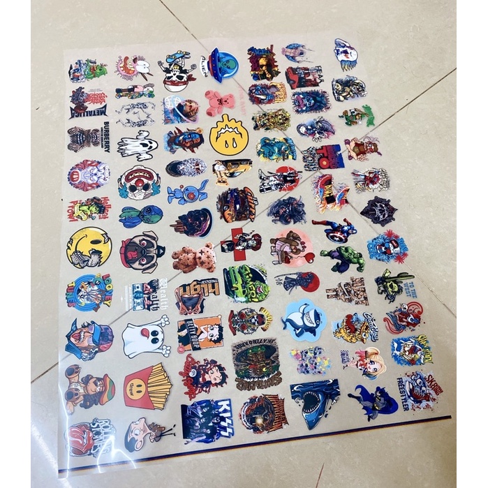 Hình dán nhiệt mini size KT 5-8cm