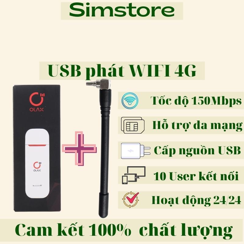 USB Phát Wifi 4G ZTE Olax U90 tốc độ 150Mbps đa mạng – hỗ trợ 10 thiết bị truy cập cùng lúc