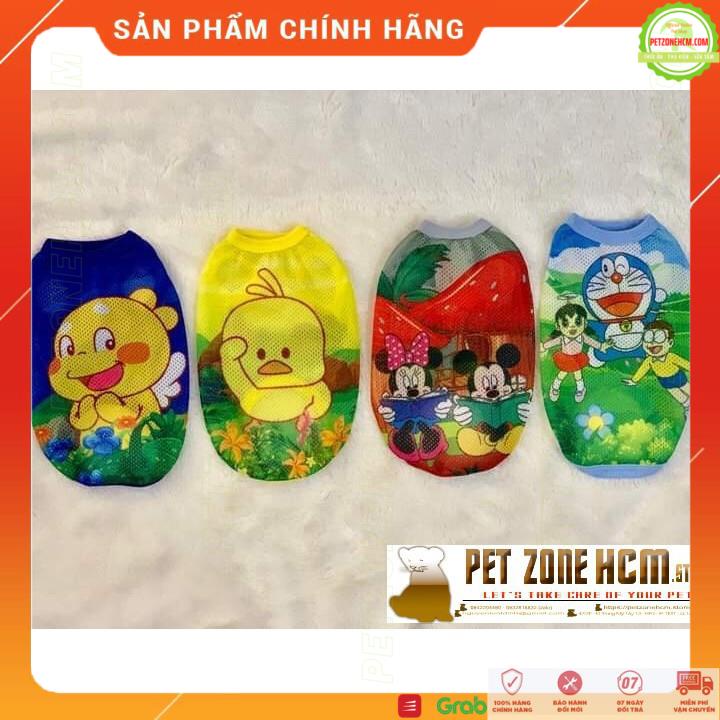 Áo thun cho chó ️ FREESHIP ️ Quần áo thú cưng,Thời trang chó mèo kiểu ba lỗ lưới Việt Nam hoạt hình kute - nhiều size