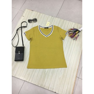 ÁO THUN BORIP CỔ TIM PHỐI VIỀN BIGSIZE ( hình thật)