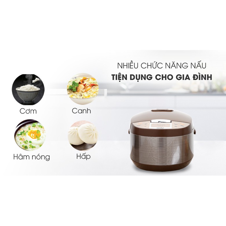 Nồi cơm điện tử COMFEE 6 chế  độ nấu, lòng nồi 5 lớp, model: CR-FD1820C, dung tích 1,8L