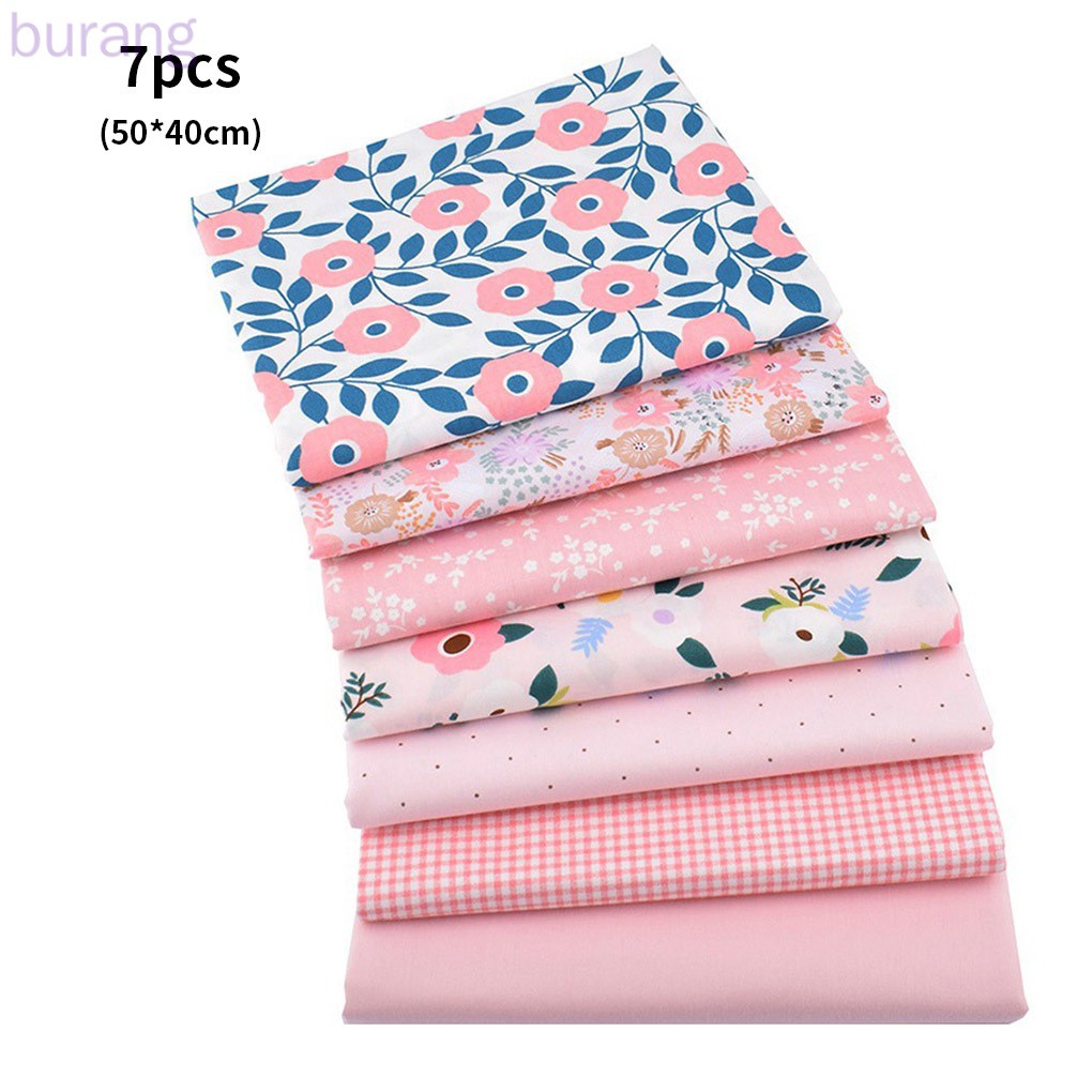 Tấm vải cotton in hoa kích thước 50x40cm dùng may vá