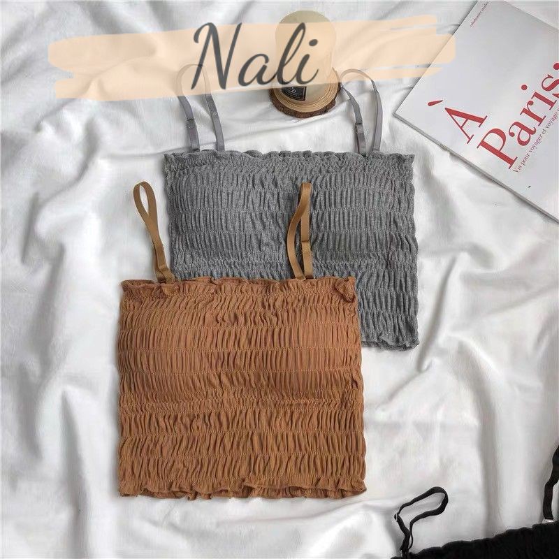 Áo bra dây nhún, áo bralette 2 dây dáng dài NL054