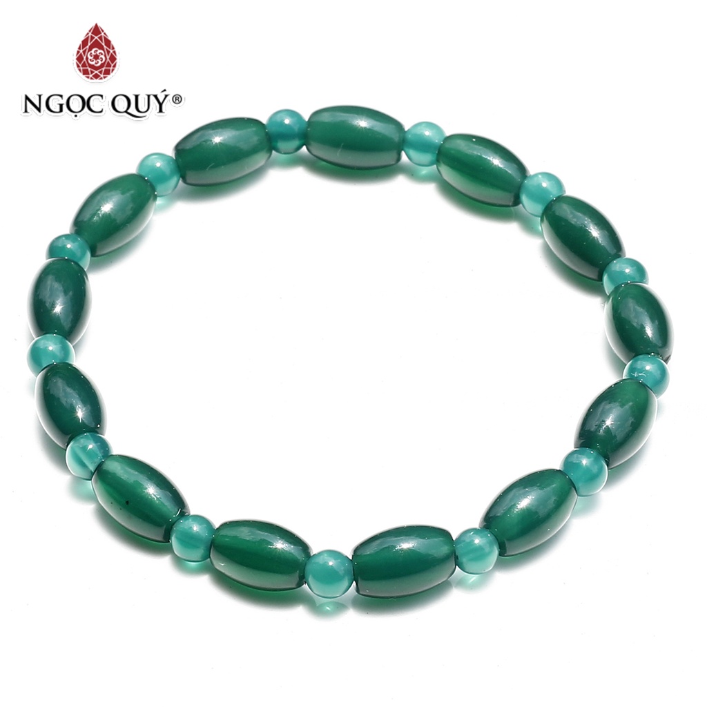 Vòng lu thông mã não xanh - Ngọc Quý
