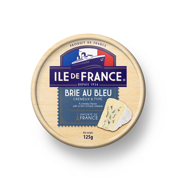 Phô mai Ile De France Petit camembert và Brie Au Bleu 125g - Pháp