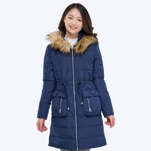 Áo phao Yody nữ dáng dài cõ mũ, áo khoác nữ cao cấp PHN4008 ! | BigBuy360 - bigbuy360.vn