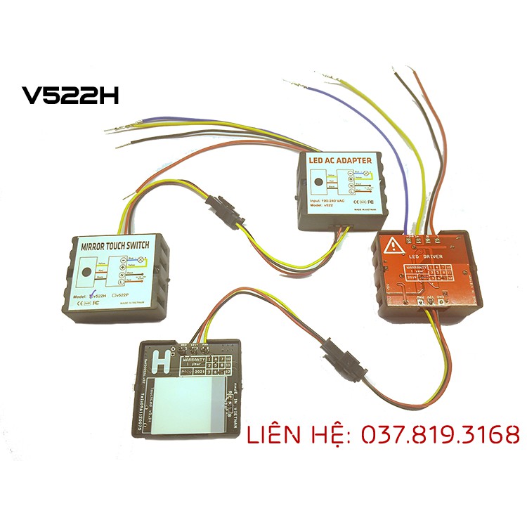 Công tắc cảm ứng gương loại tắt bật cho led 220V