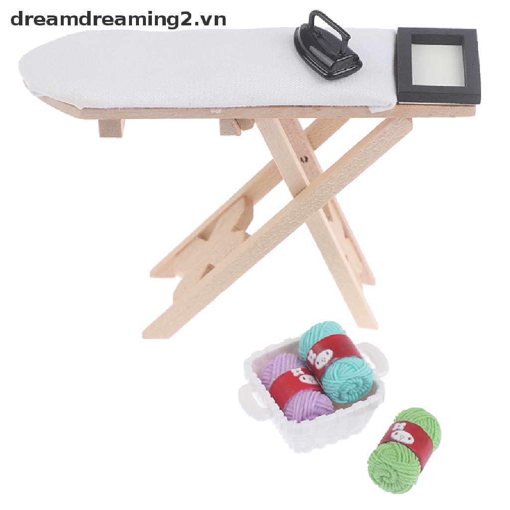 Bộ Bàn Ủi Mini Tỉ Lệ 1: 12 Xinh Xắn Dành Cho Búp Bê