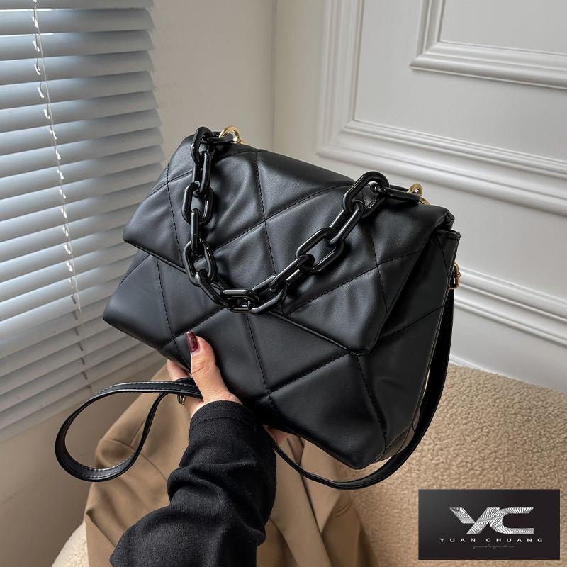 Túi Đeo Chéo Hình Vuông Nhỏ Họa Tiết Hình Thoi Thời Trang Thu Đông Năm Mới 2022 Chất Lượng Cao Cho Nữ