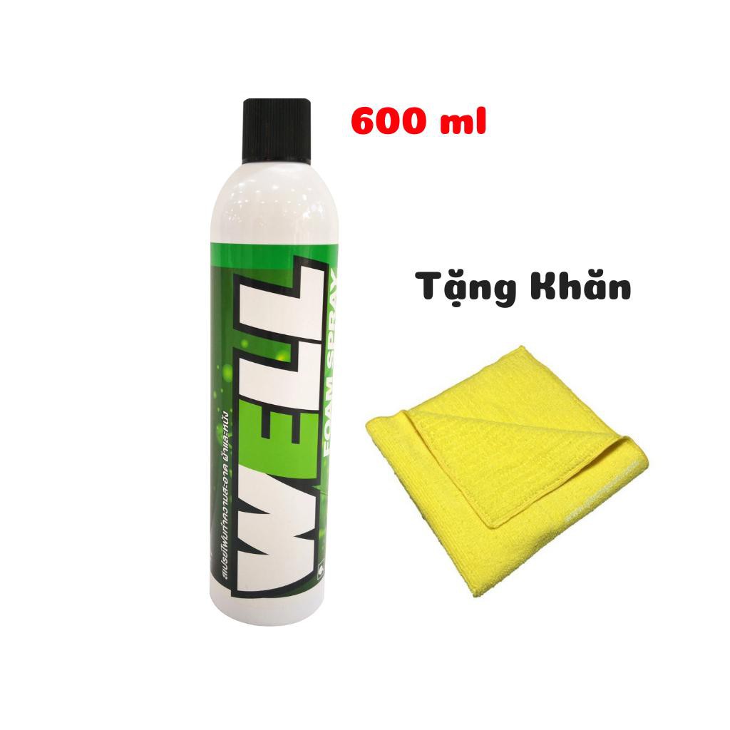 Chai Vệ Sinh Nón Bảo Hiểm Lube71 WELL Foam Spray tặng khăn