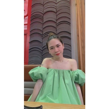 Đầm trễ vai siêu bồng | BigBuy360 - bigbuy360.vn