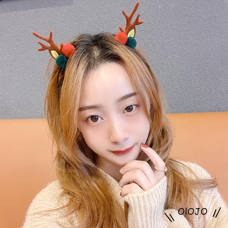 Băng đô cài tóc hình sừng tuần lộc/ông già noel/ bông tuyết dễ thương cho bé