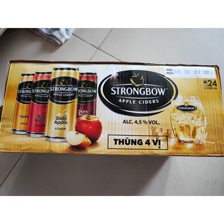 Strongbow Apple Cider - Thùng 24 Lon Cao 4 Vị (330ml / Lon)