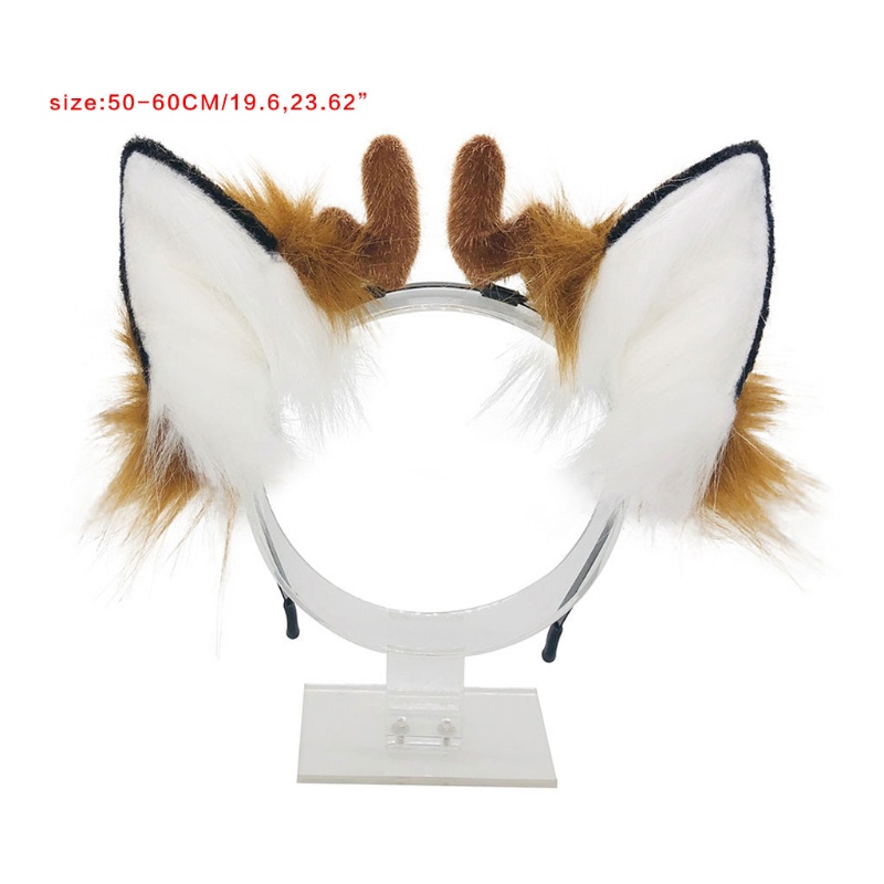 Băng Đô Cài Tóc Hình Sừng Hươu Giả Dễ Thương Cho Nữ