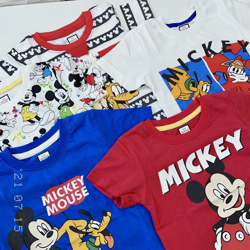 ⛔️ SALE ⛔️Áo cộc tay bé trai - Áo cộc tay LITTLE MAVEN album mickey chất cotton cho bé trai size 2-7t